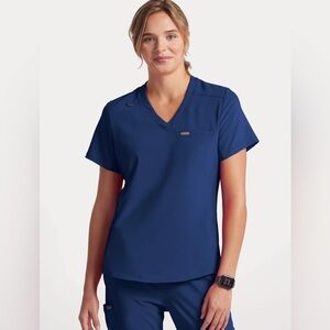 Landau Galaxy Blue Scrub Set
